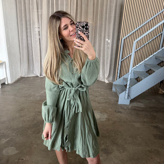 Musselinkleid Luna - Olive