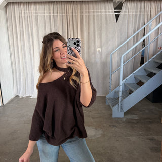 Strickshirt Zoe - Espresso