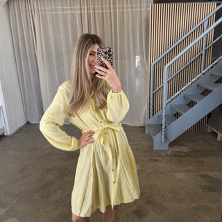 Musselinkleid Luna - Butter Yellow