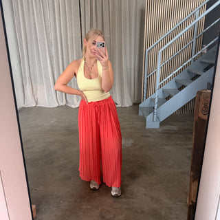 Plissee Hose - Coral