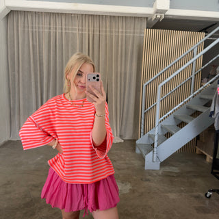 Oversize T-Shirt Solei - Rosa x Orange