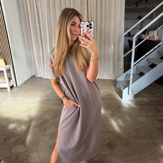 Oversize Kleid Molly - Hell Taupe
