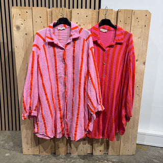 Musselinbluse Stripes - Long Edition