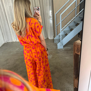 Bluse Amalfi Bloom - Orange