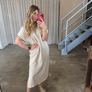 Oversize Kleid Molly - Beige x Creme