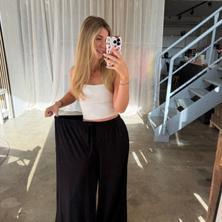 Basic Stoffhose -  Schwarz (XS-XXL)