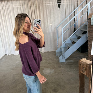 Strickshirt Zoe - Dark Berry