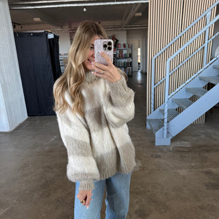 Pullover Soft Blocks - Creme x Beige