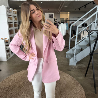 Long Oversized Blazer - Babyrosa