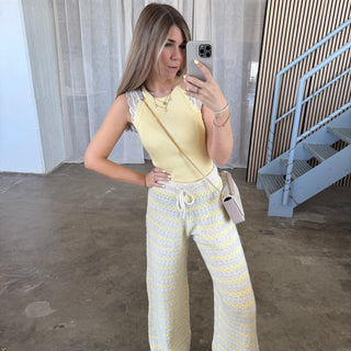 Hose Comfy - Creme x Yellow