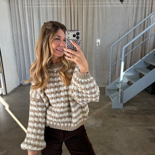Pops Pulli Stripes - Beige