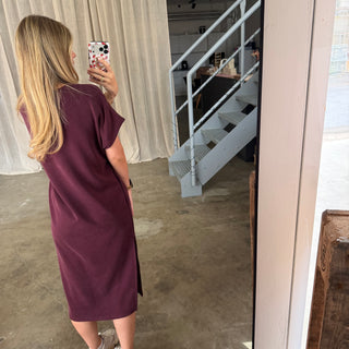 Oversize Kleid Molly - Butterstoff Dark Berry