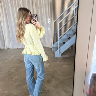 Wickeljacke Rüschen - Butter Yellow