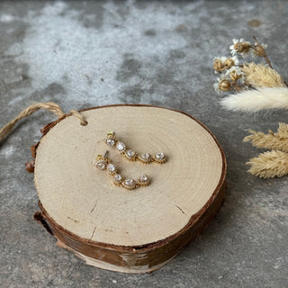 Drops Hänger | Strass Gold