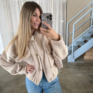 Teddy Jacke - Creme