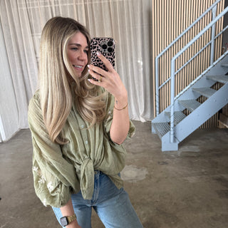 Flora Bluse - Olive