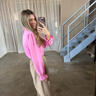 Rüschen Bluse - Pink