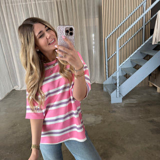 Oversize Shirt Malibu - Pink x Flieder
