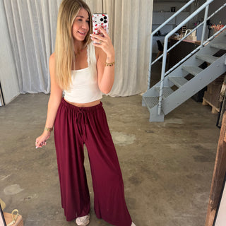 Basic Stoffhose - Bordeaux (XS-XXL)