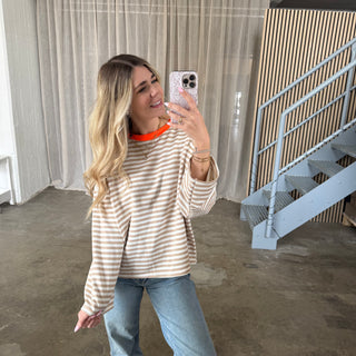 Oversize Longsleeve Stripes - Beige No. 2