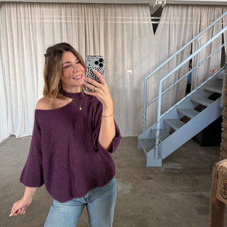 Strickshirt Zoe - Dark Berry