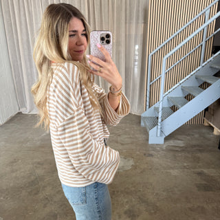 Oversize Longsleeve Stripes - Beige No. 2