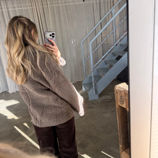 Autumn Teddy Jacke - Taupe