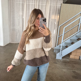 Pulli Colour Blocks  - Beige