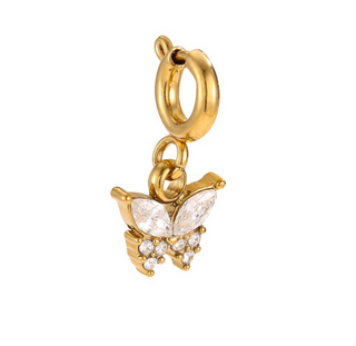Tiny Charm Tiny Butterfly | Strass Gold