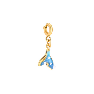 Tiny Charm Blue Flipper | Gold