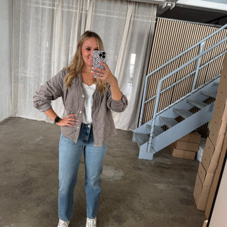 Steppjacke Taupe