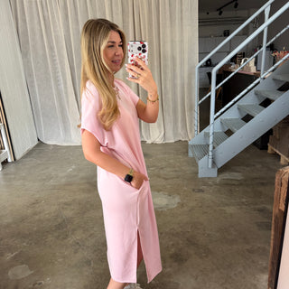 Oversize Kleid Molly - Butterstoff Babyrosa