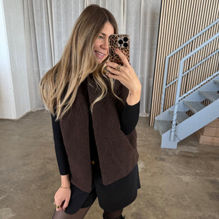 Teddy Weste - Dunkelbraun