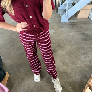 Hose Comfy - Bordeaux x Pink