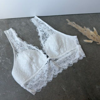 Spitzen Bralette - Weiß