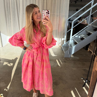 Kleid Bella -  Light Coral x Pink
