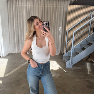 Neckholder Top - Weiß