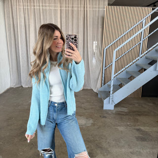 Zipp Jacke - Babyblau