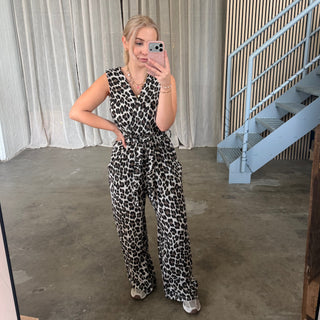 Musselin Jumpsuit Bella - Leo Schwarz