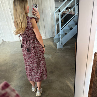Musselinkleid Rosie - Leo Pomps | Bordeaux x Taupe