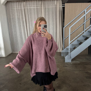Oversized Pulli - Pflaume