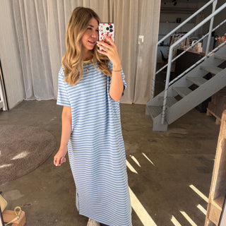 Oversize Kleid Molly - Double Blue | TALL