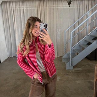 Zipp Jacke Mia - Rot x Pink