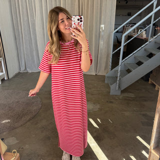 Oversize Kleid Molly - Rosa x Rot | TALL