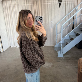 Strickjacke Mabel - Leo Espresso Taupe