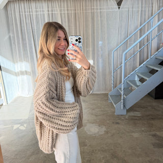 Strickjacke Lima Uni - Beige