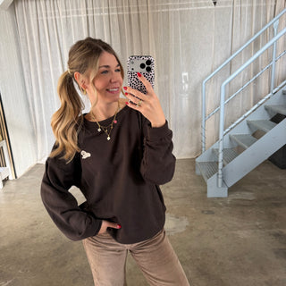 Sweatshirt Teddy - Braun