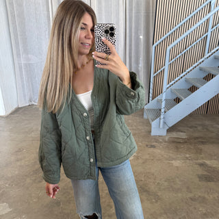 Steppjacke Olive