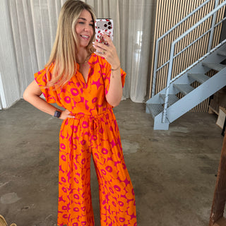 Bluse Amalfi Bloom - Orange