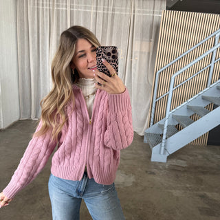 Tangled Zipp Jacke - Rosa